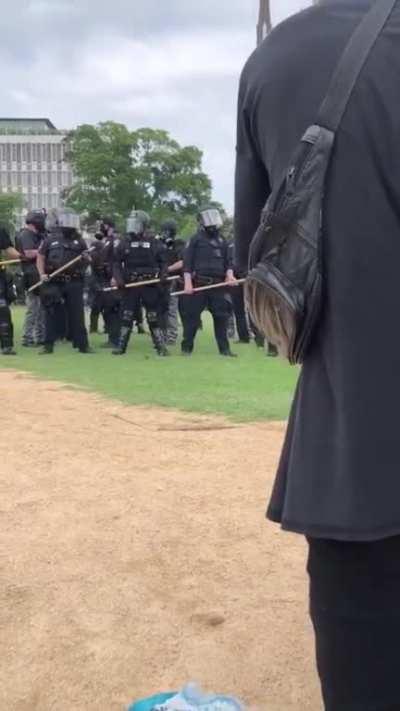 (Not sure if this counts) Young man gets arrested for exercising freedom of speech during a peaceful protest.