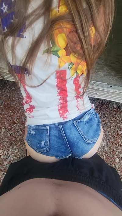 Had him on the edge all day with these shorts on.