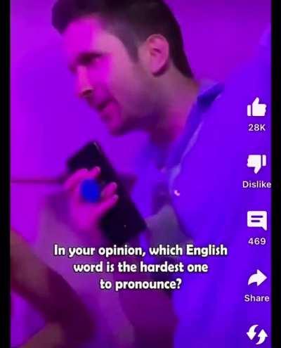 To pronounce an English word.