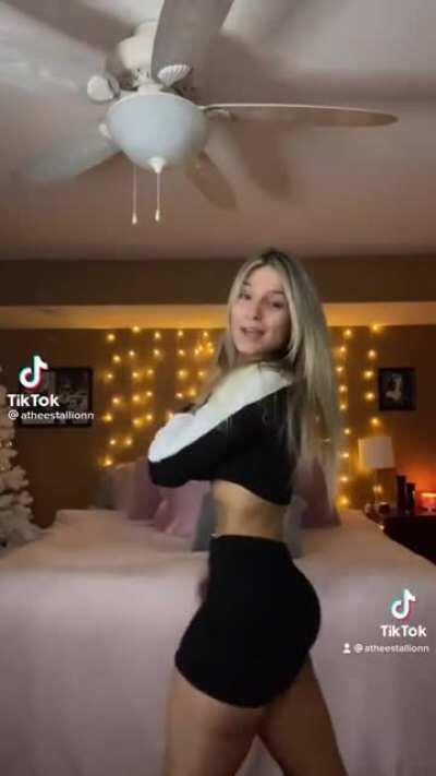 She has a little jiggle there.