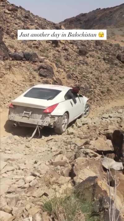 A side show car on one side of the world, an off-road vehicle on the other.