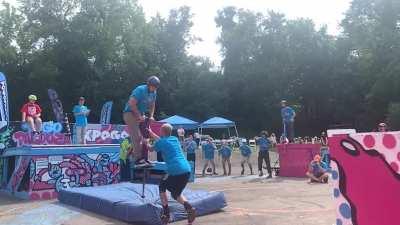 After three years of attempts- the '360 flip of faith' has been achieved & the pogo community is hype about it!