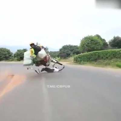 Skateboarding in the middle of the road
