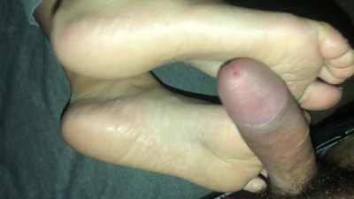 fresh cum for my pregnant gfs soles size 7.5 she loves when i rub it in