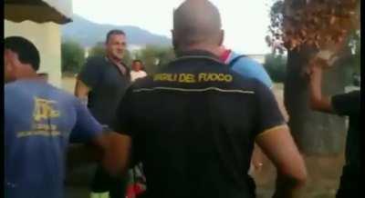 Italian Firemen Rescues the Tiniest Kitten, Breaks down in Tears...