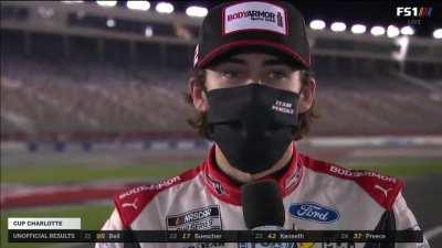 Blaney tries to take a drink