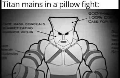 When you challenge a Titan main since D1 to a pillow fight