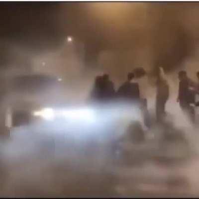 HMF while I get I the path of this truck doing donuts