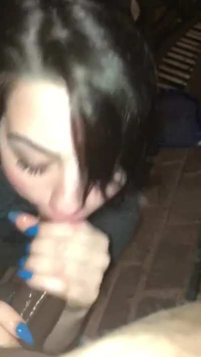 She never treats an white cock this way...