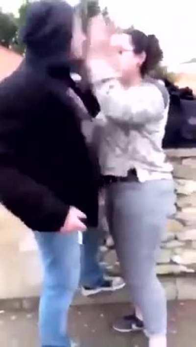 She was in his grill so he went for the kill....