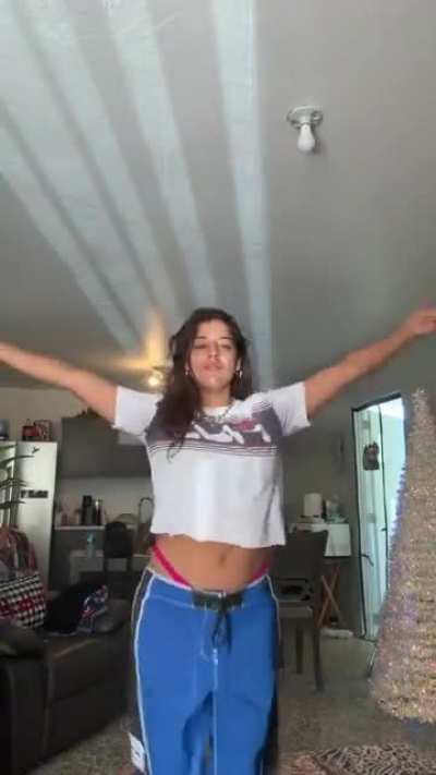 Kim's working hard on her bits