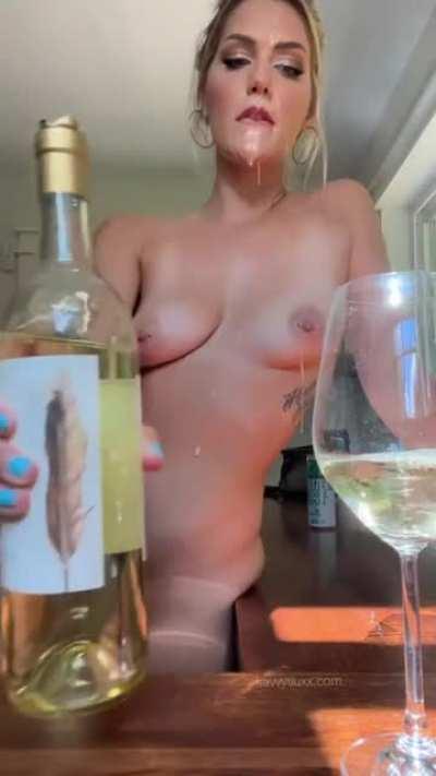 [Kik daviddavid0517] blonde, pretty, sexy, kinky and covered in cum 😍 add wine and I'm in paradise 😇 oh wait, this is paradise 😇😍