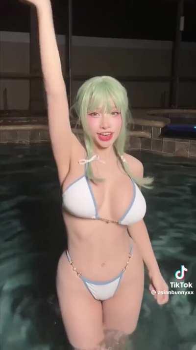 Tatsumaki in a Bikini by asianbunnyxx