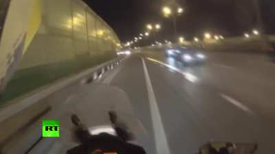 Biker prevents guy from committing suicide on highway