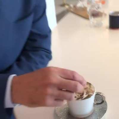 Pierce Brosnan Latte