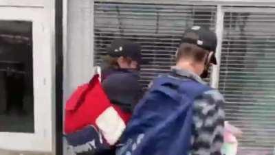 People looting a skateshop