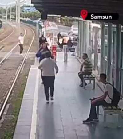 Using headphones while crossing the railway