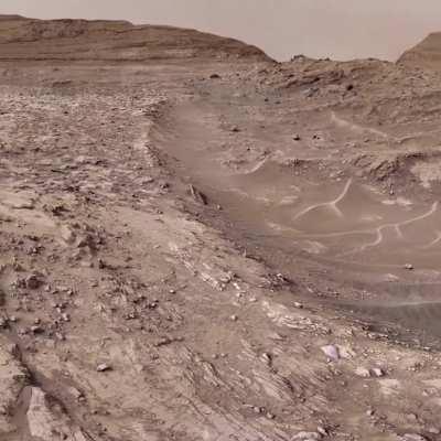 Extremely detailed recent view of Martian surface by curiosity rover. (Actual sound of Mars by Perseverance Rover)