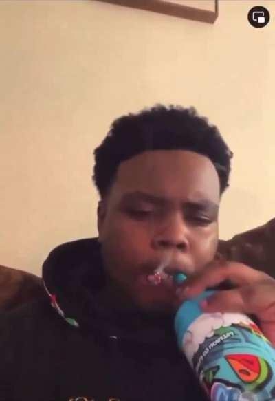 Hitting a Whippit while smoking