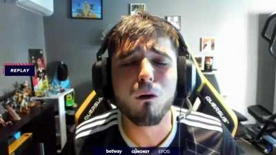 shox's hilarious reaction to getting run-and-gunned by dupreeh [Blast Fall Groups]