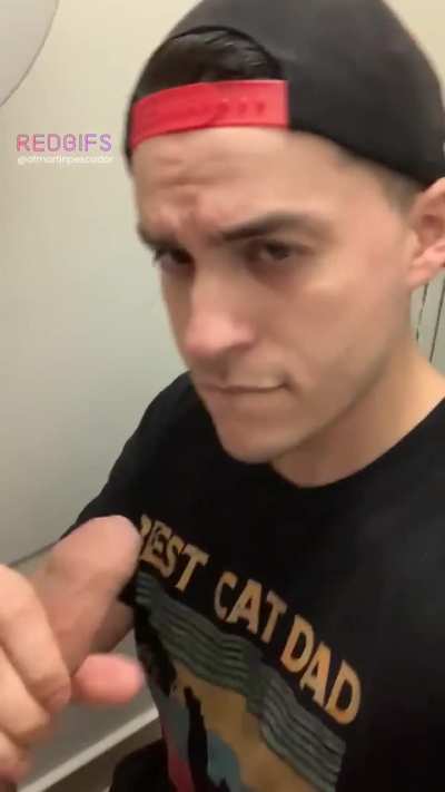 A stranger at the gym recognized me from my videos and asked me to suck his cock in the bathroom