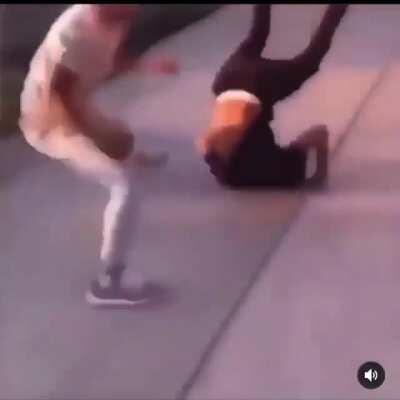 The way that he got up 😂