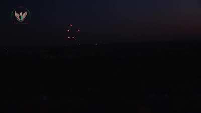 NLF camera films an evening exchange of RPG & technical fire near Talat al-Shiha - 2017