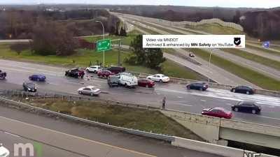 3 Minutes of icy road pile-ups and near misses. Happened yesterday