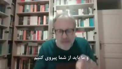 Philosopher Zizek addresses Iranians: your struggle is inseparable from the Western struggle for freedom. There's no neutrality in this fight, everyone is a participant in this struggle.