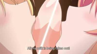 Double team attack on breasts