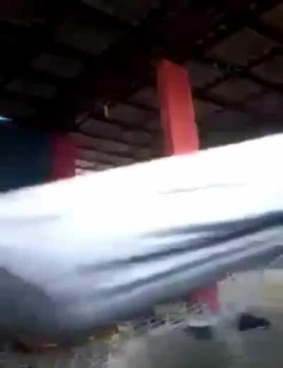 Trying to do a 360 in a hammock. What could go wrong?