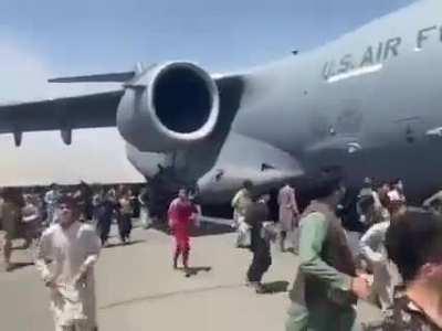 Shocking: Not an Hollywood movie, this is Kabul international airport right now.