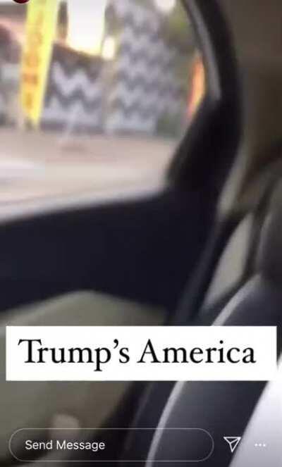 Four Trump supporters assaulting man in broad daylight today in Tucson, AZ. The attack happened during one of the Pro-Trump caravans that have popped up all over the country in recent weeks.