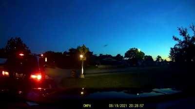 Apparently flashing lights at a cross walk mean speed around everyone else.