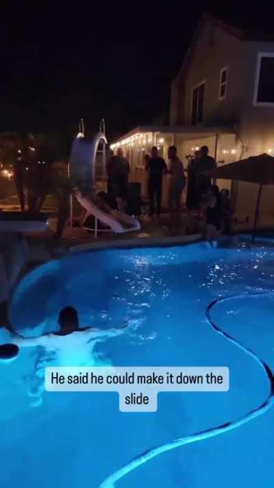 WCGW while going down the slide