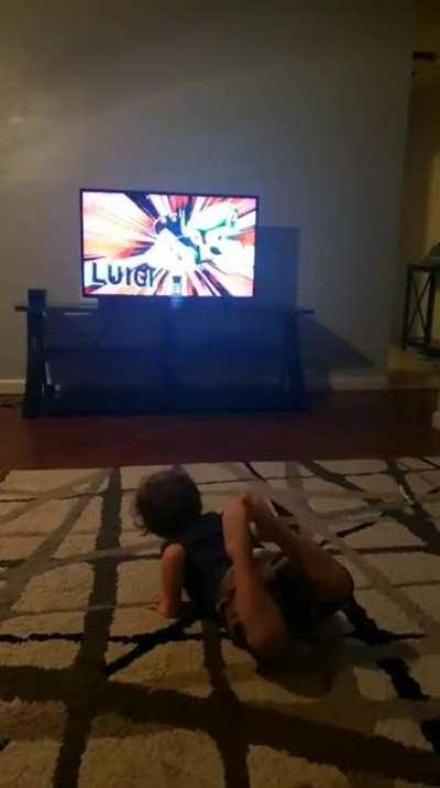 My 2 year old is aspiring to be a luigi main