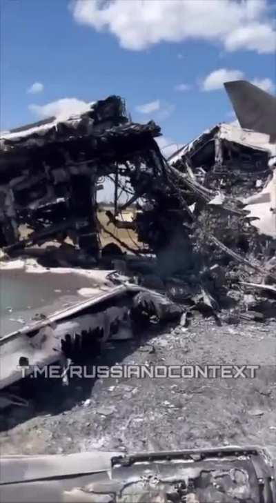 Russian Su-34 that was destroyed at the Morozovsk airfield in Russia 