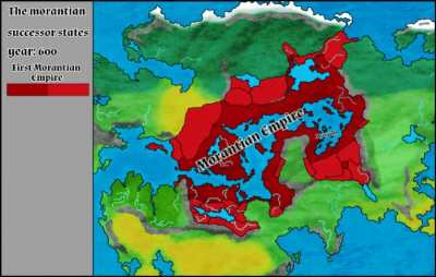 Territorial evolution of the Morantine states through the centuries