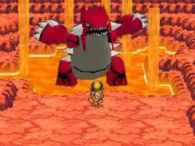 Groudon in the Cave of Origin NDS