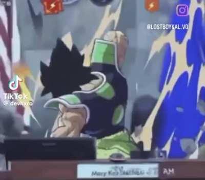 Being caught by Broly at the start of the match