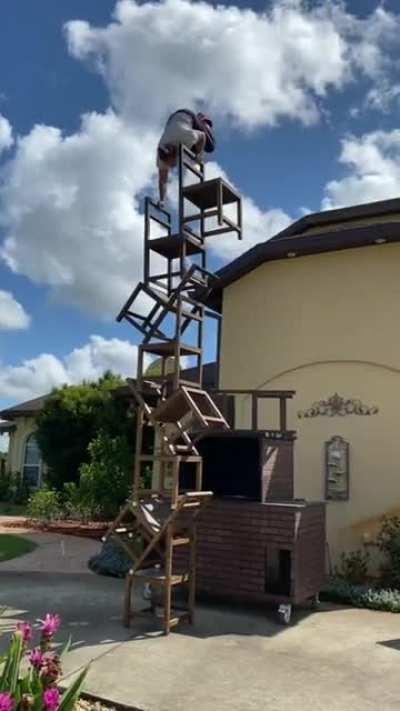Handstand on top of a 