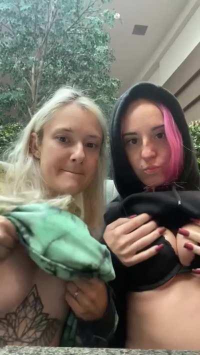 Don’t mind our bed head but this is how we act at breakfast… sound ON 🔊 [gif]