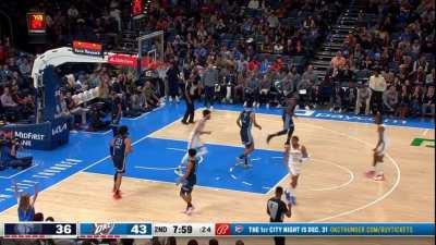 [Highlight] Chet Holmgren spins into a slam! (with replay)