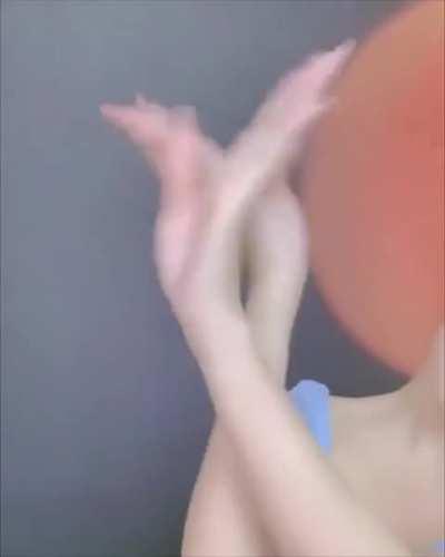 This woman’s hand dancing.
