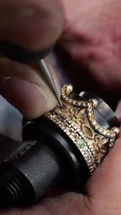 Handmade a crown ring for myself