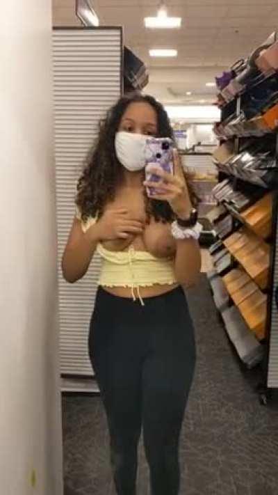 I'm shoe shopping but I probably should buy a bra first