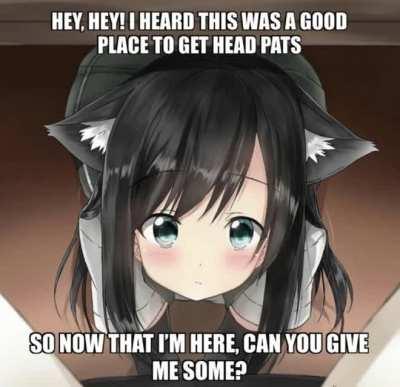 I’m waiting for the headpats •///• voice over done by me, meme made by me, art by unknown :3