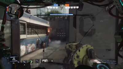 A Titanfall player's awareness is as far as their damage indicator