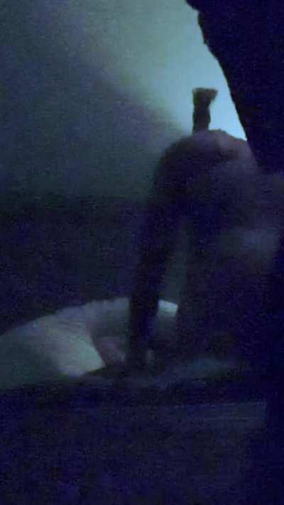 Your hotwife auto-giggles the moment her big cock trainer cums deep with her cute little feet over his shoulders...ready for cleanup?