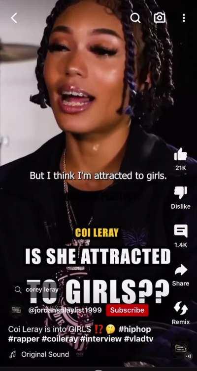 Throwback to when coi was asked if she likes girls 